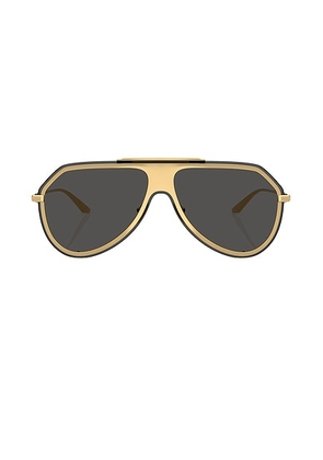 Dolce & Gabbana Aviator Sunglasses in Gold - Metallic Gold. Size all.