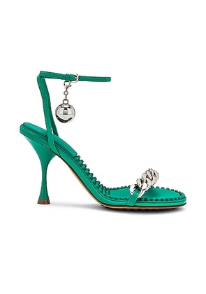 Bottega Veneta Dot Ankle Strap Sandals in Acid Turquoise - Teal. Size 36 (also in 36.5, 37, 37.5, 38, 38.5, 40, 41).