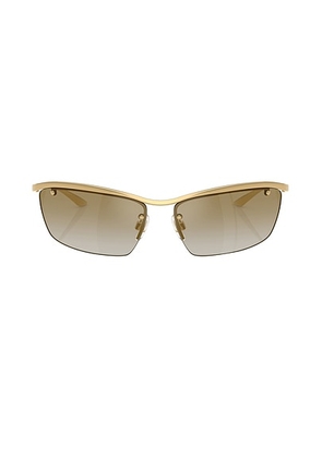 Dolce & Gabbana Rectangular Sunglasses in Gold - Metallic Gold. Size all.
