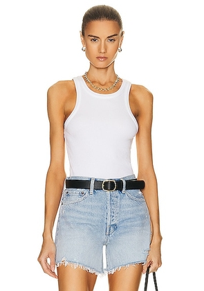 AGOLDE Bailey Tank in White - White. Size XL (also in ).