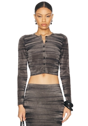 Alexander Wang Cropped Cardigan in Eiffel Tower - Grey. Size XS (also in L).