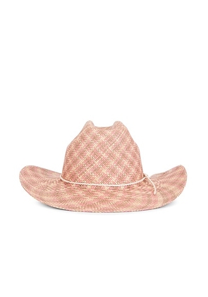 Clyde Rider Hat in Pink Plait - Pink. Size L (also in ).
