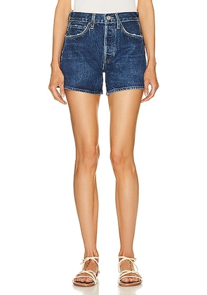 AGOLDE Parker Long Short in Enamour - Denim-Dark. Size 33 (also in ).