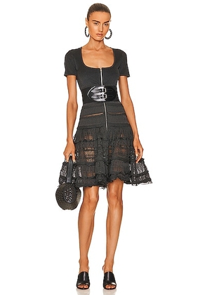 ALAÏA Crinoline Dress in Anthracite - Black. Size 36 (also in ).