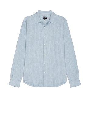 Club Monaco Refine Dress Shirt in Blue Heather - Blue. Size M (also in ).