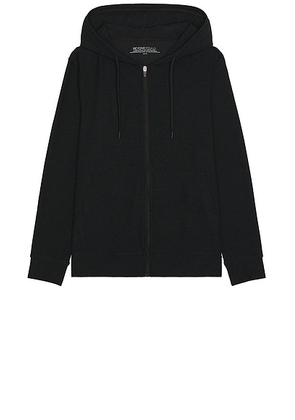 Beyond Yoga Freefit Zip Hoodie in Darkest Night - Black. Size S (also in L, XL/1X).