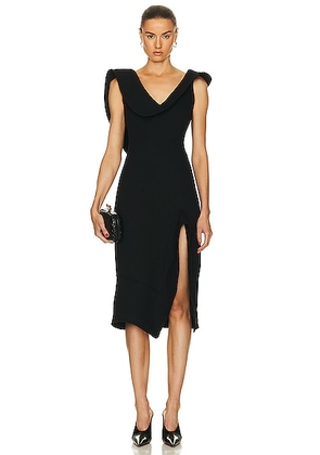 Bottega Veneta Structured Double Melange Dress in Black - Black. Size 34 (also in ).