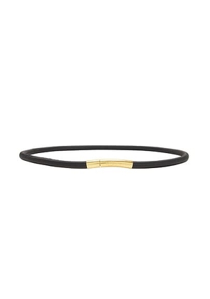 Bottega Veneta Tubular Belt in Black & Gold - Black. Size L (also in ).