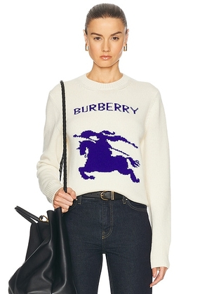 Burberry Crewneck Sweater in Off White - White. Size S (also in L).