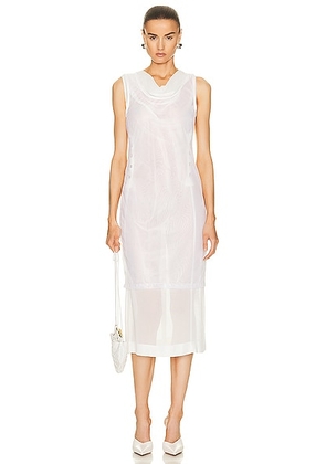 Bottega Veneta Double Layer Dress in Chalk - White. Size 34 (also in 36, 38).