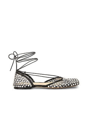 Bottega Veneta Stretch Flat in Black & Crystal - Black. Size 36 (also in 36.5, 38, 39.5, 40).