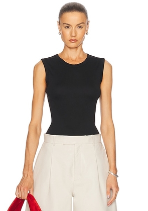 Enza Costa Supima Cotton Sleeveless Tank Top in Black - Black. Size S (also in ).