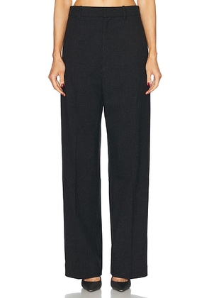 EAVES Kira Melange Suiting Pants in Dark Grey - Black. Size L (also in M, S, XL).