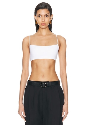 Enza Costa Essential Bralette in White - White. Size XS (also in ).