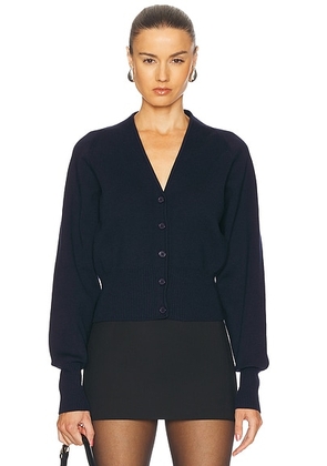 EAVES Klaire Knit Cardigan in Navy - Navy. Size L (also in XL).
