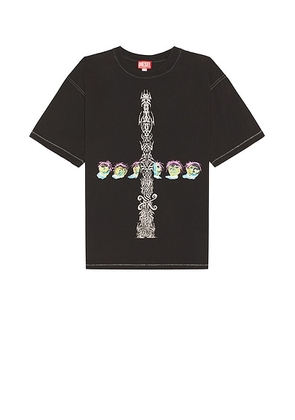 Diesel Box Tee in Black - Charcoal. Size L (also in ).