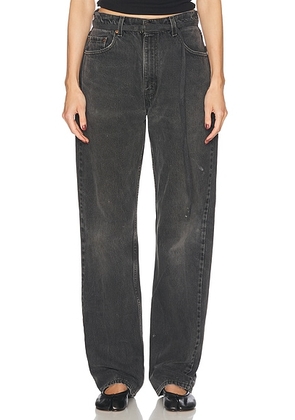 Aligrace Vintage Belted Jeans in Black - Black. Size 32 (also in 23, 24, 28).