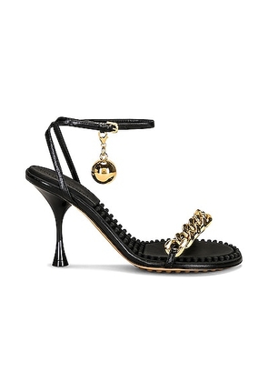 Bottega Veneta Dot Ankle Strap Sandals in Black - Black. Size 36 (also in 37, 37.5, 38).