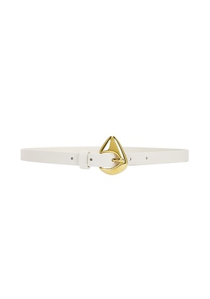Bottega Veneta Cintura Belt in Chalk & Muse Brass - Ivory. Size 70 (also in 65, 85).