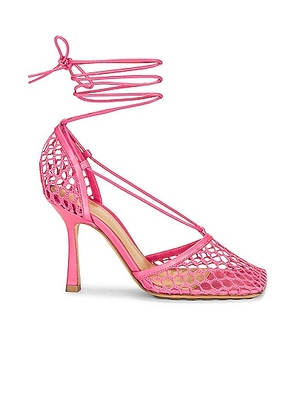 Bottega Veneta Stretch Lace-Up Sandals in Azalea - Pink. Size 37 (also in ).