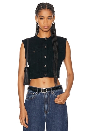 AGOLDE Leo Vest in Smudge - Black. Size S (also in XS).