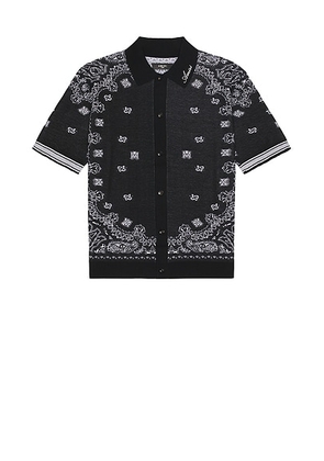Amiri Bandana Shirt in Black - Black. Size M (also in L, S, XL/1X).