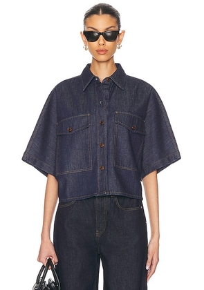 AGOLDE Taron Shirt in Pure - Blue. Size M (also in ).