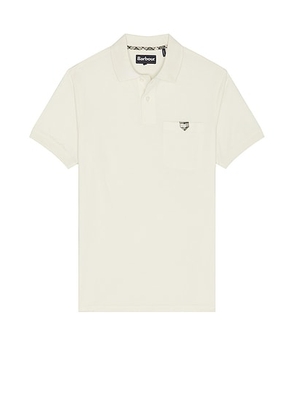 Barbour Tothill Polo in Antique White - White. Size M (also in ).