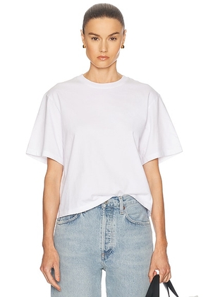 AGOLDE Sulma Jersey Tee in White - White. Size S (also in M, XS).