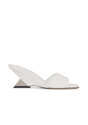 THE ATTICO Cheope Mule in White & Nichel - White. Size 36 (also in ).