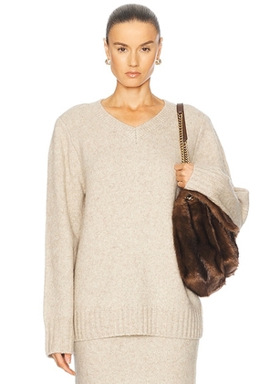 EAVES Amaya Knit Sweater in Stone - Ivory. Size M (also in S).
