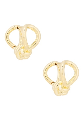 Bottega Veneta Hoop Earrings in Gold - Metallic Gold. Size all.