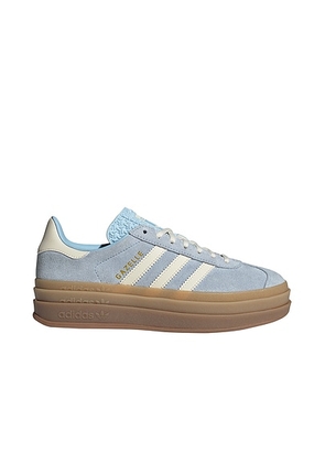 Adidas Originals Gazelle Bold Sneaker in Clear Sky  Cream White  & Gold Metallic - Blue. Size 11 (also in ).