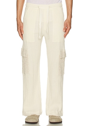 Agua Bendita Flynn Pants in Cream - Cream. Size 34 (also in 30, 32).