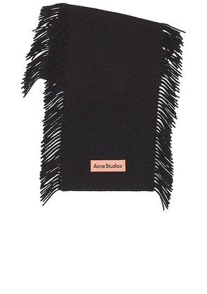 Acne Studios Mid Scarf in Black Melange - Black. Size all.