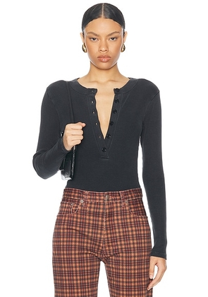 Citizens of Humanity Varra Henley in Charcoal Mineral - Charcoal. Size XS (also in S).