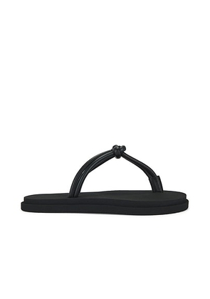 Emme Parsons Knot Pool Slide in Black Nappa - Black. Size 35 (also in 36, 38, 40, 41).