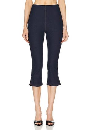 EB Denim Split Hem Capri Jeans in Midnight - Denim-Dark. Size L (also in M).