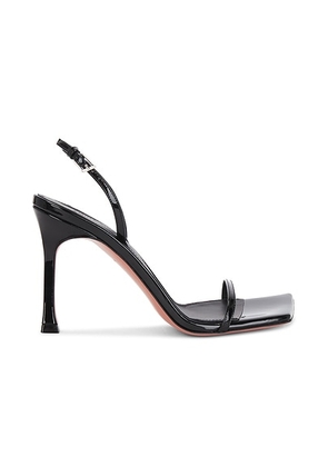 AMINA MUADDI Maya 95 Patent Slingback in Black & Silver - Black. Size 41 (also in ).