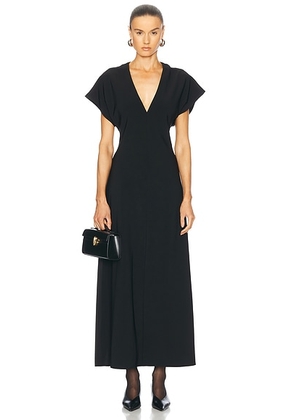 EAVES Malka Midi Dress in Black - Black. Size S (also in XS).