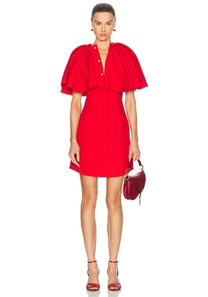 AMI Paris Shirt Dress in Poppy - Red. Size 34 (also in 36, 40).
