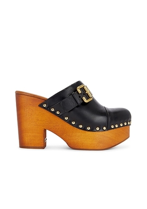 Chloe Jeanette Clog Sandal in Black - Black. Size 41 (also in ).