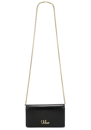 Chloe Iconic Chain Shoulder Bag in Black - Black. Size all.
