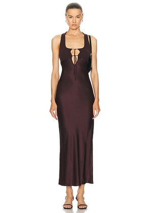 Christopher Esber Monument Cami Dress in Mahogany - Brown. Size L (also in ).