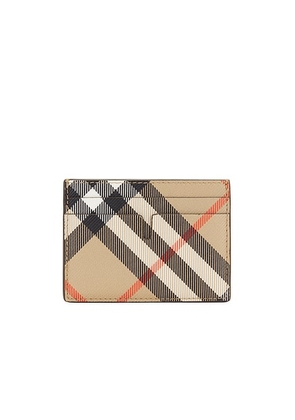 Burberry Sandon Essentials Cardholder in Sand - Brown. Size all.
