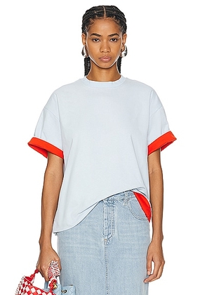Bottega Veneta Short Sleeve Top in Bubble & Tulip - Baby Blue. Size XS (also in ).