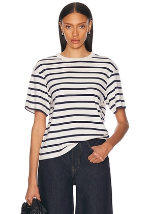 Citizens of Humanity Goldie Tee in Azure Stripe - Blue. Size S (also in M, XS).