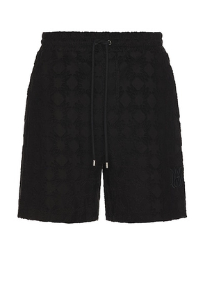 Amiri MA Quad Towelling Short in Black - Black. Size M (also in L, S).