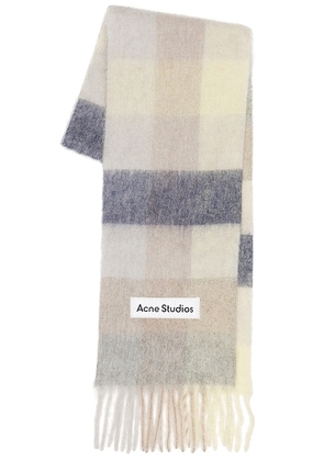 Acne Studios Vally Scarf in Vanilla  Beige  & Lavender - Beige. Size all.