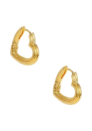 DEVE Grand Coeur Earrings in Gold Vermeil - Metallic Gold. Size all.